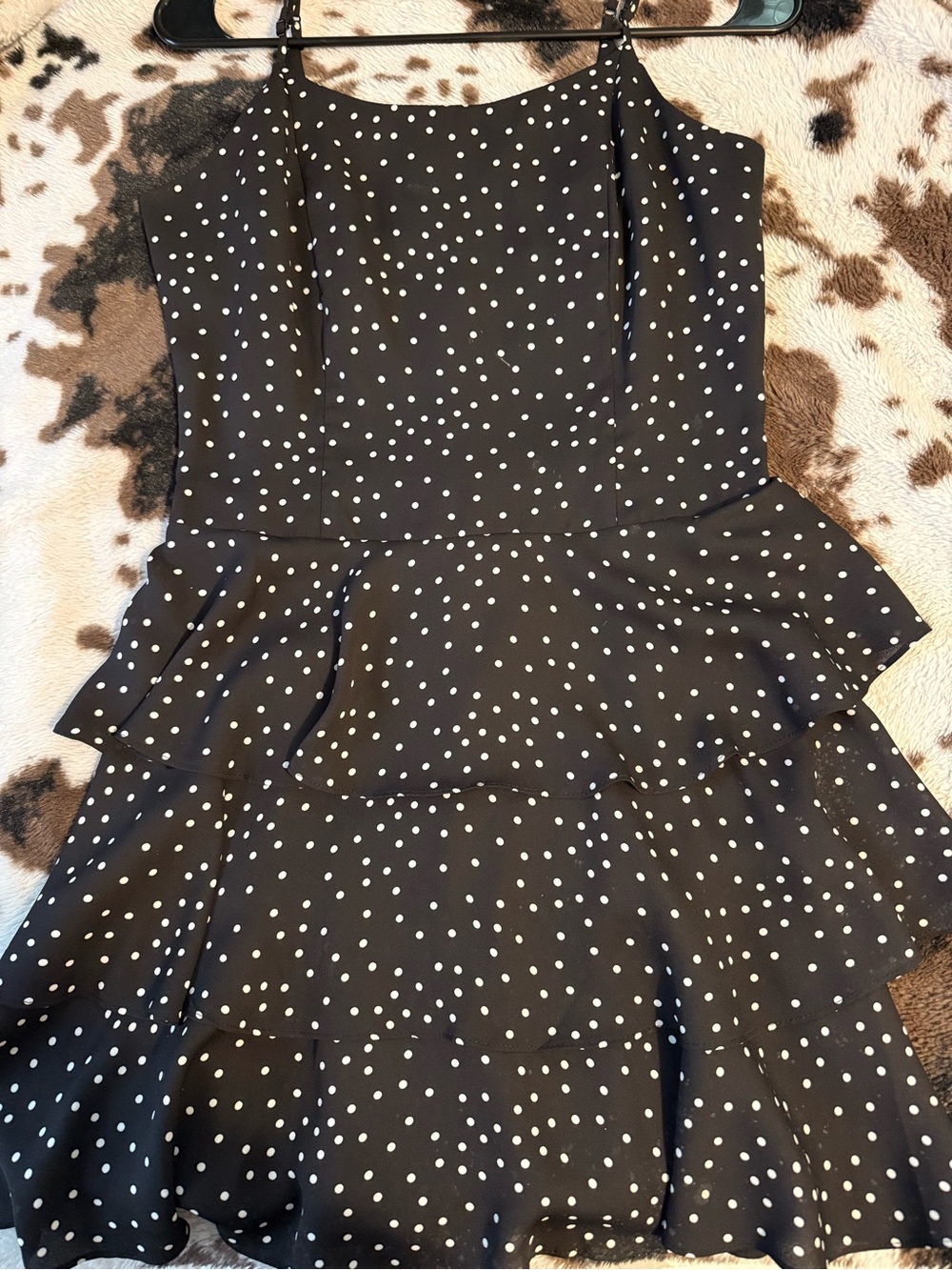 Forever 21 Black and White Polka Dot Tiered Sundress